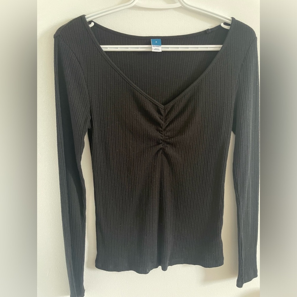 NWOT Ruched Rib Top, M